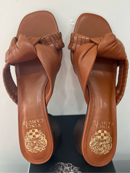 Vince Camuto Shoes - Vince Camuto VC-Leana Dark Golden Slide Heels New in Box